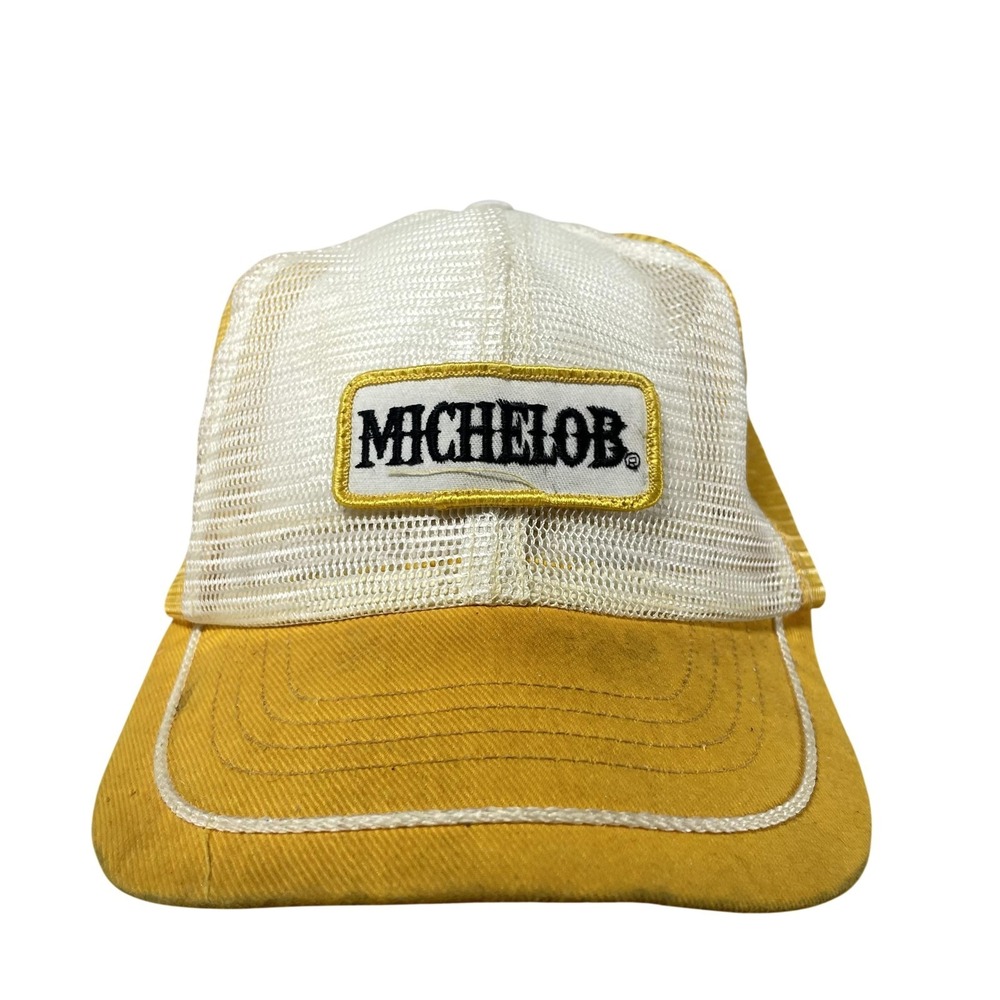 Vintage Michelob Swingster Hat Cap Snap Back One Size Mens‎ Yellow Trucker Beer